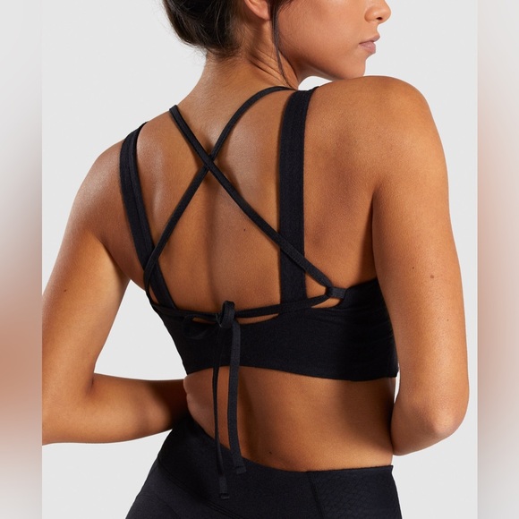 Gymshark True Texture Bralette - Black NWT - Picture 2 of 8